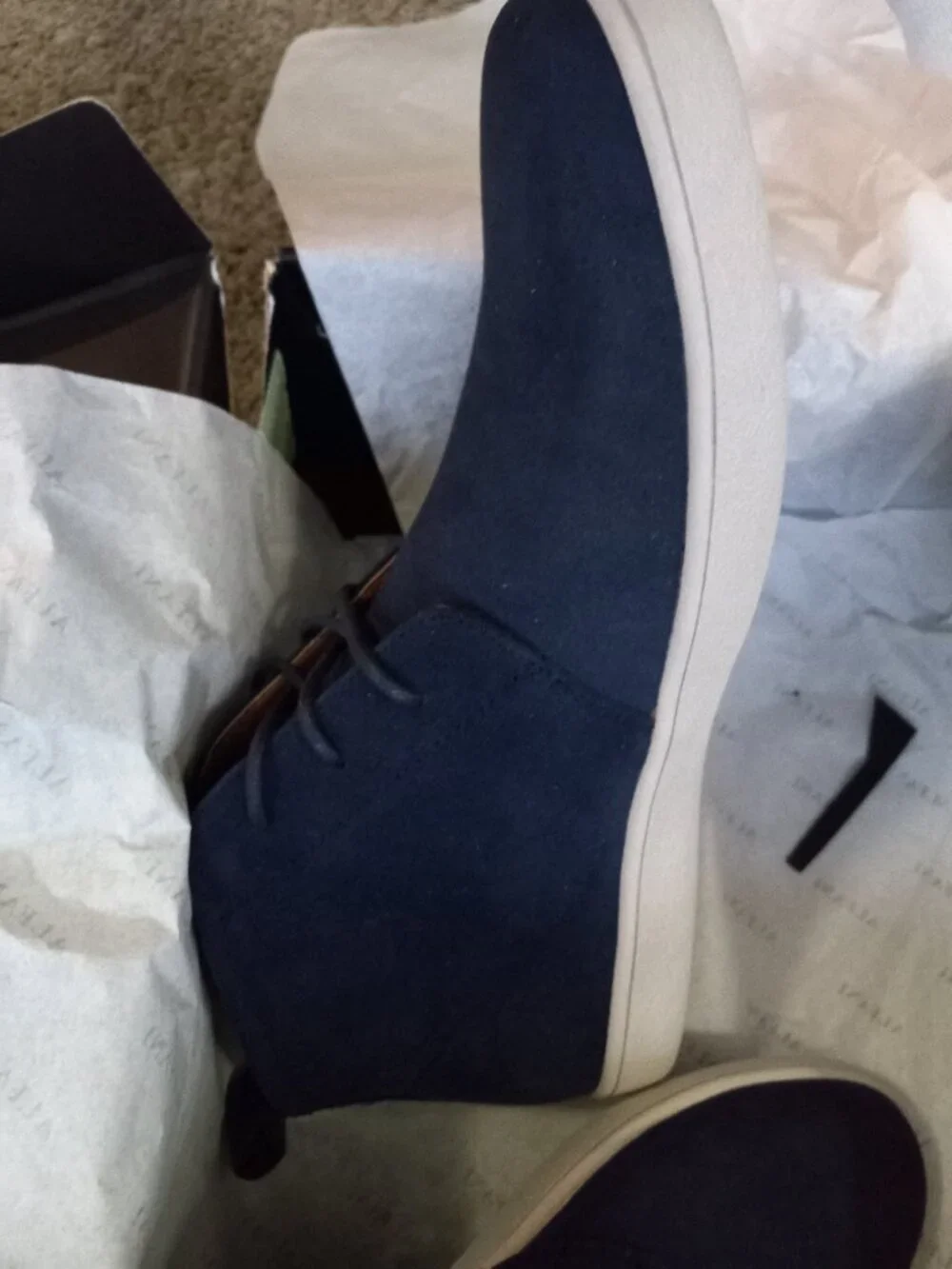 Alfani Men's Kenny High Top Chukka Boots Navy 8M